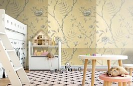 Обои Jasper Peony Metallic фото в интерьере детская превью