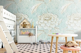 Обои Jasperpeony-Balticblue-Wp фото в интерьере детская превью