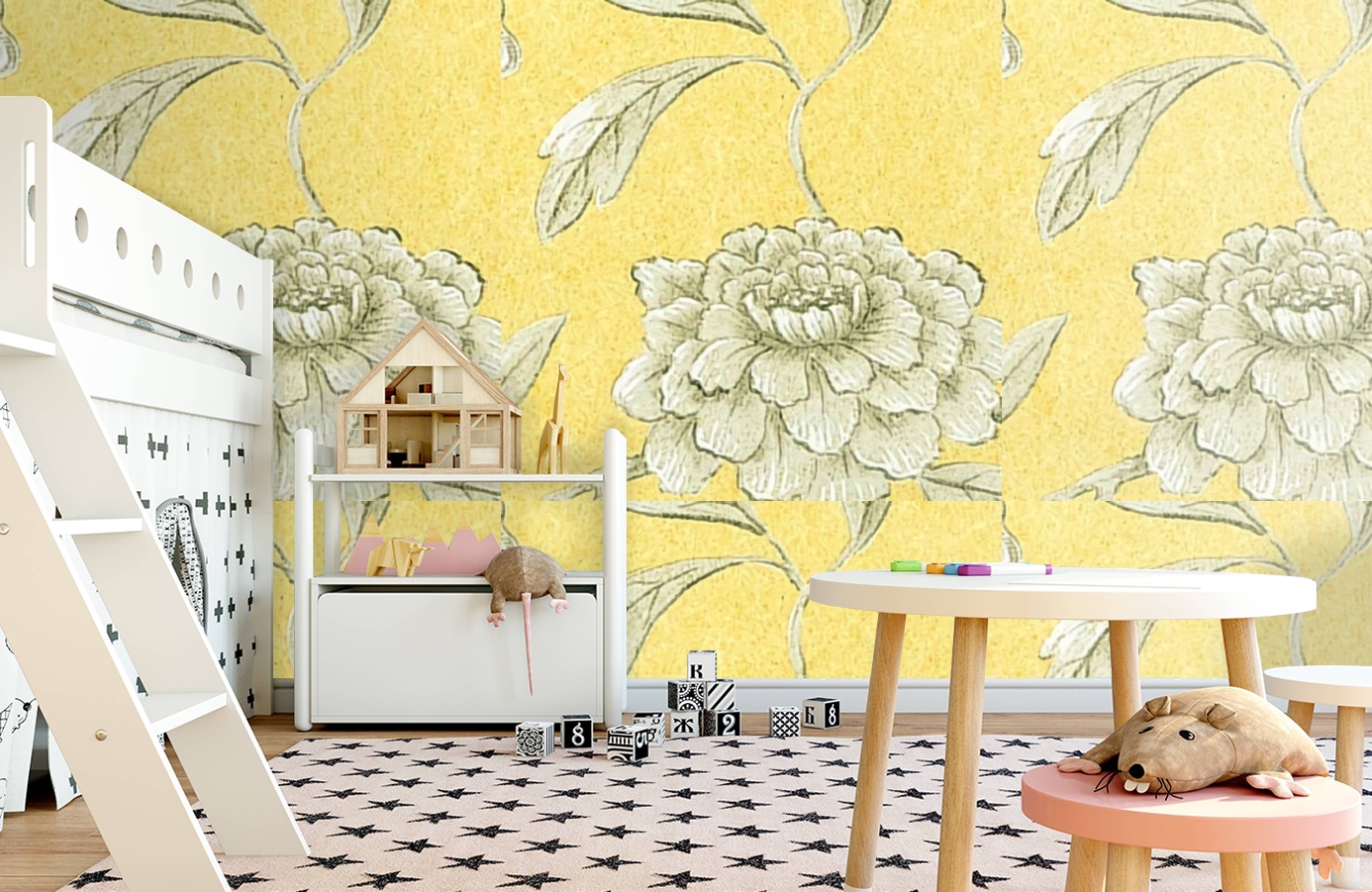 Обои Jasperpeony-Georgianyello фото в интерьере детская