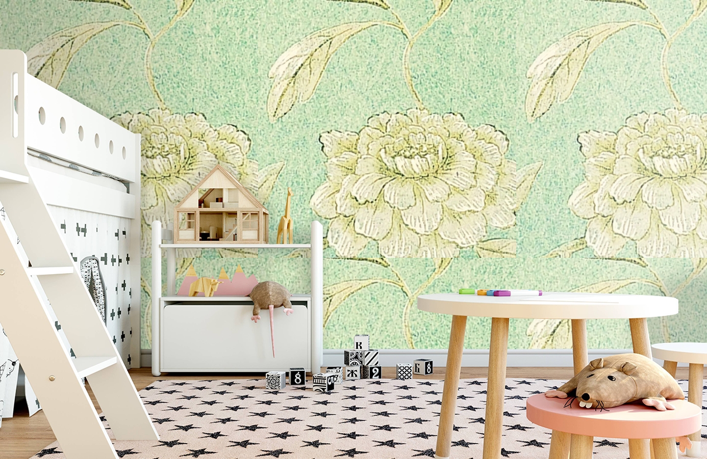 Обои Jasperpeony-Jade-Wpcw1198 фото в интерьере детская