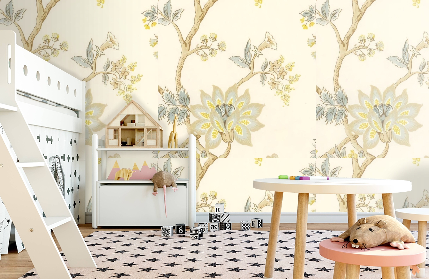 Обои Indienne-Quince-Wpcw43656 фото в интерьере детская