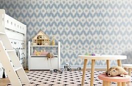 Обои Flamme De France Bleu Fab фото в интерьере детская превью