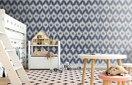 Обои Flamme De France Indigo F фото в интерьере детская превью