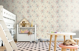 Обои Florette Rose Fabric фото в интерьере детская превью