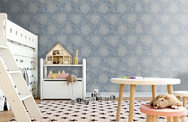 Обои Tournesal Bleu Fabric фото в интерьере детская превью