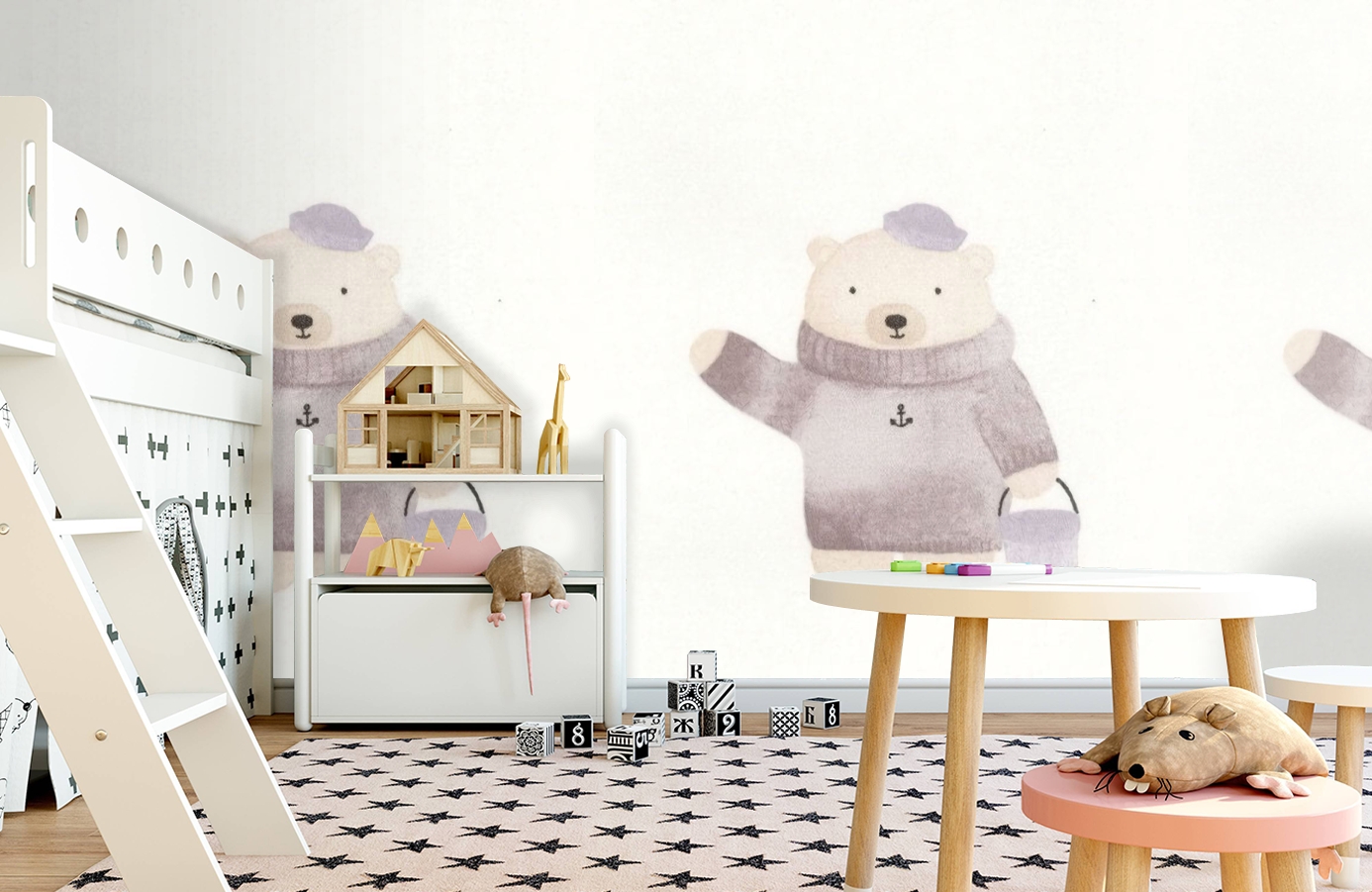 Обои MLW29971111 фото в интерьере детская