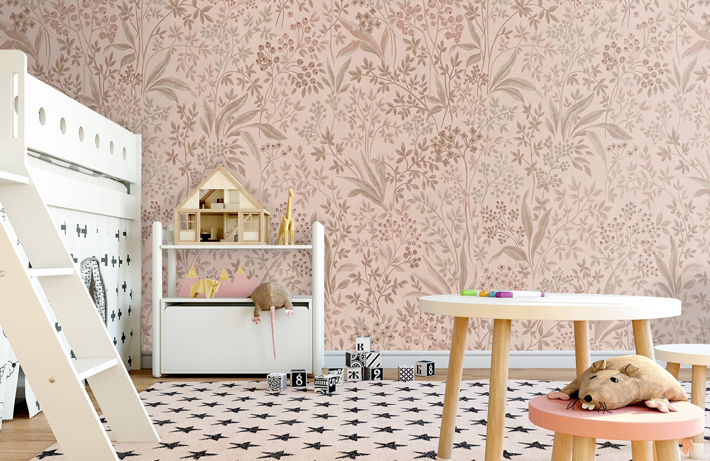 Обои 7290 фото в интерьере детская