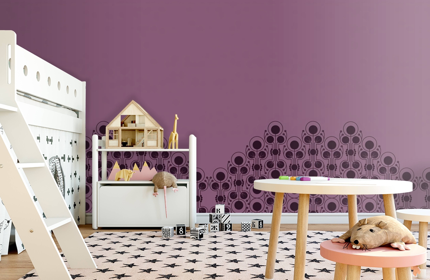 Обои DM205-2 фото в интерьере детская Обои DM205-2 фото в интерьере детская