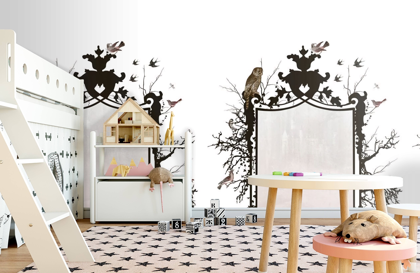 Обои P010201-4 фото в интерьере детская