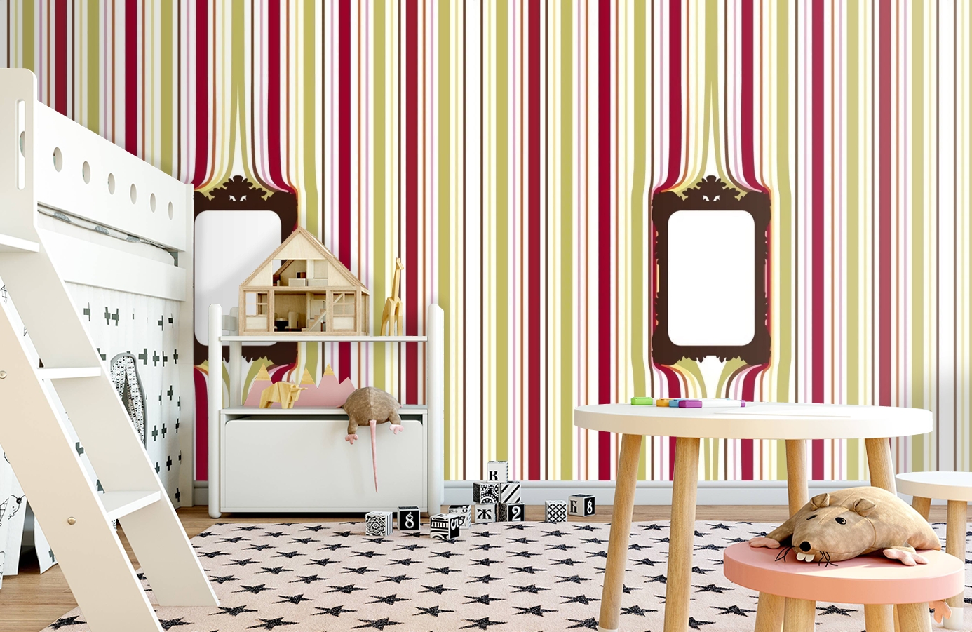 Обои P010803-4 фото в интерьере детская