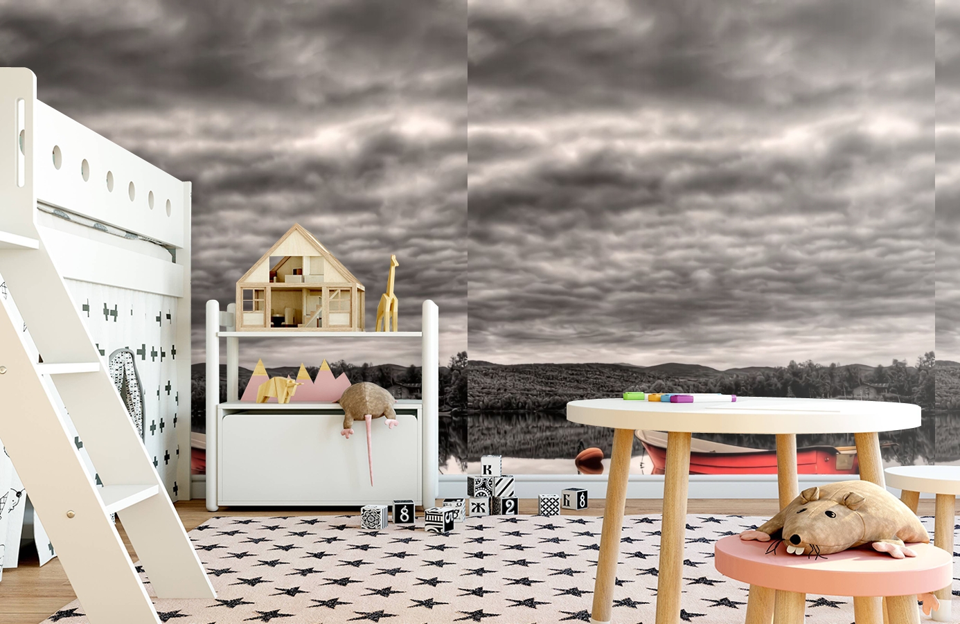 Обои P020201-4 фото в интерьере детская