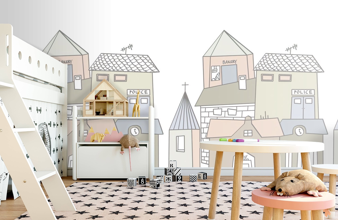 Обои P122101-4 фото в интерьере детская