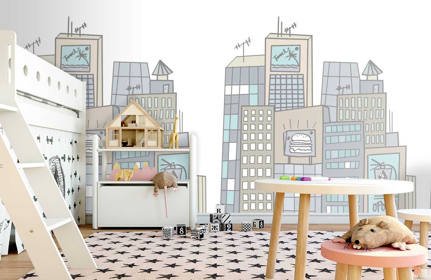 Обои P122102-4 фото в интерьере детская