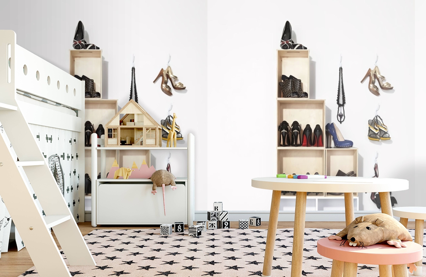 Обои P141401-4 фото в интерьере детская