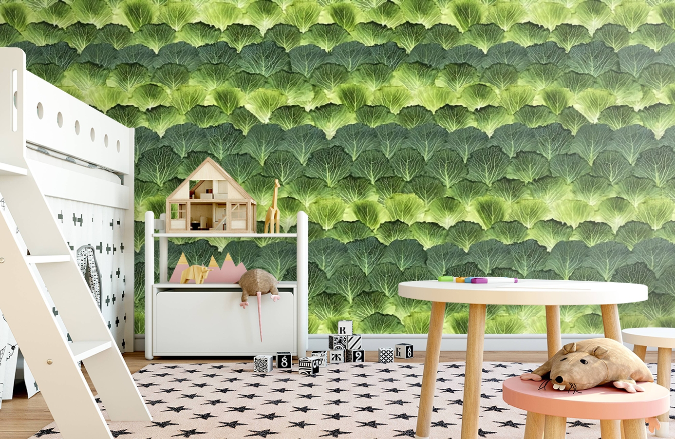 Обои P193001-4 фото в интерьере детская
