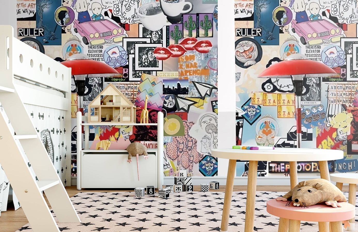 Обои P202701-5 фото в интерьере детская