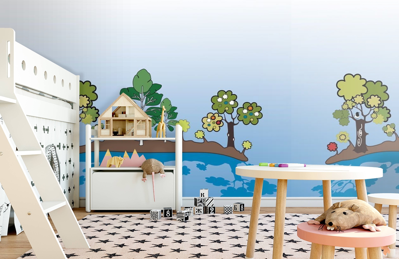 Обои DM204-1 фото в интерьере детская Обои DM204-1 фото в интерьере детская