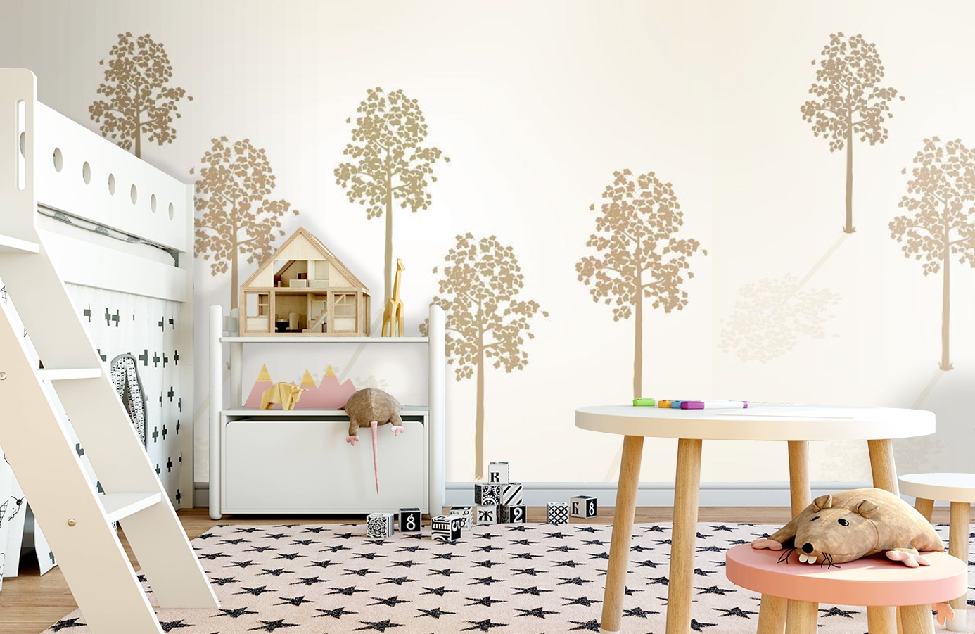 Обои DM214-2 фото в интерьере детская