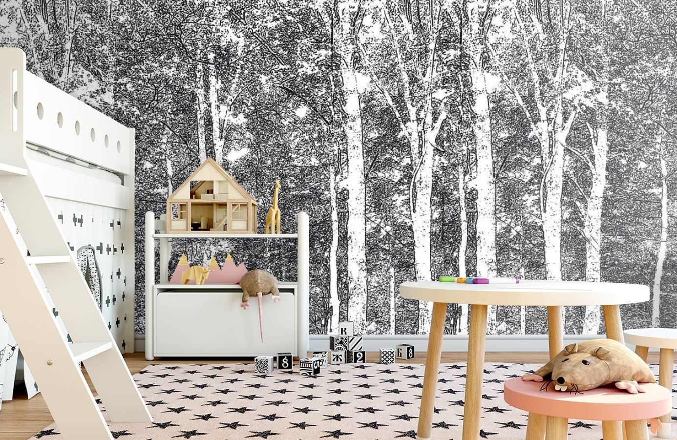 Обои DM216-4 фото в интерьере детская