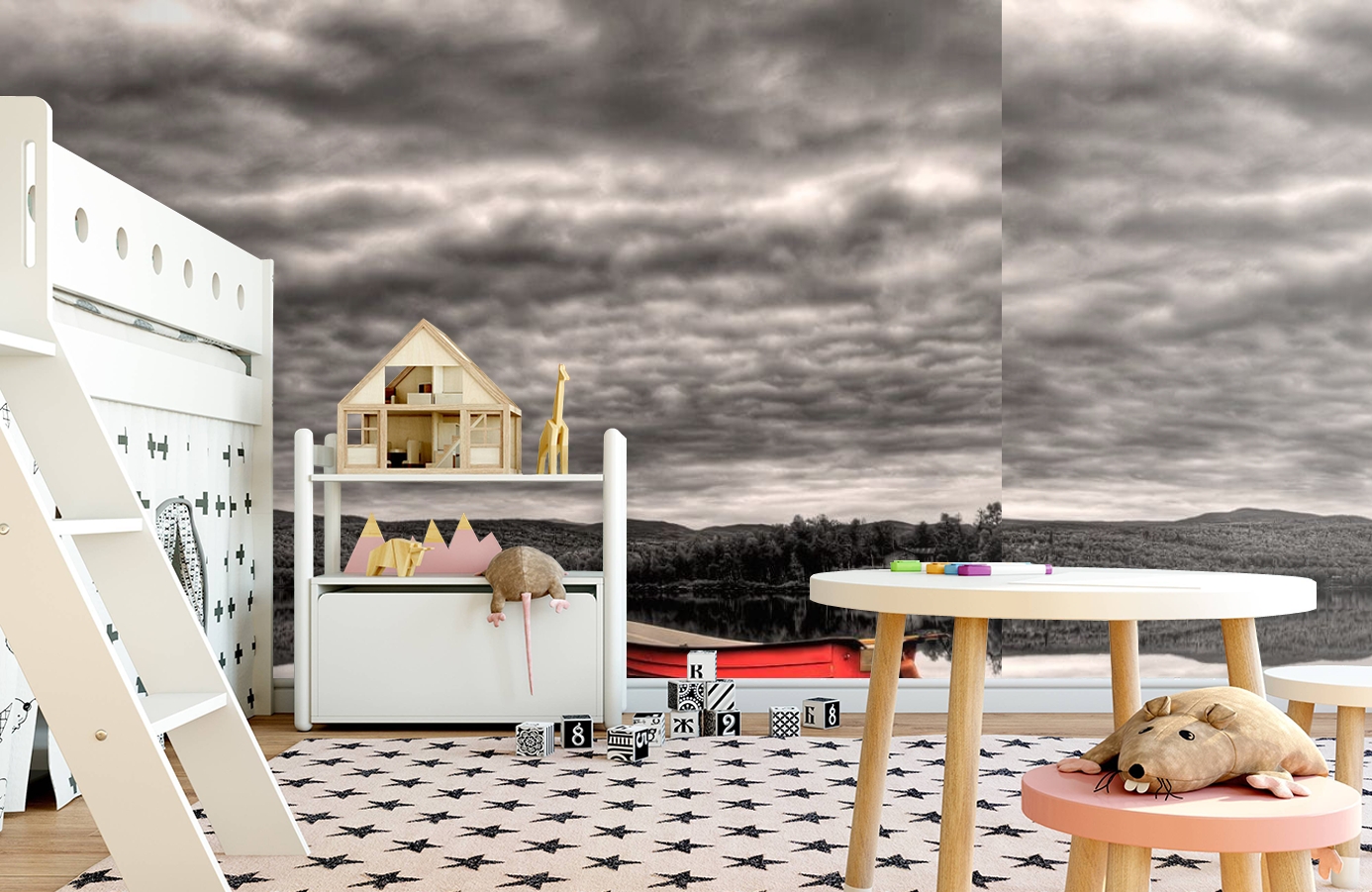 Обои P020201-6 фото в интерьере детская