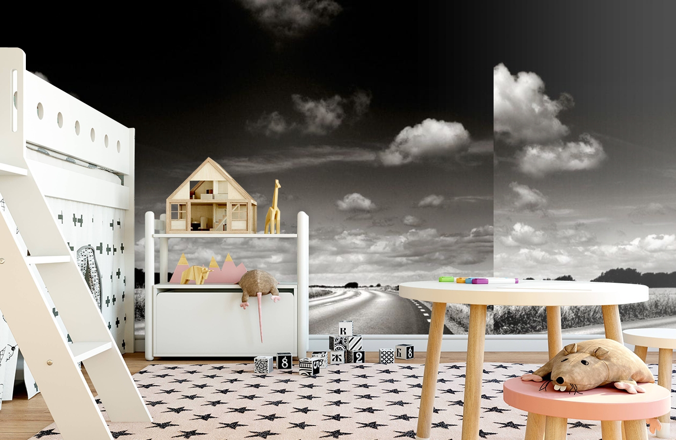 Обои P021001-6 фото в интерьере детская