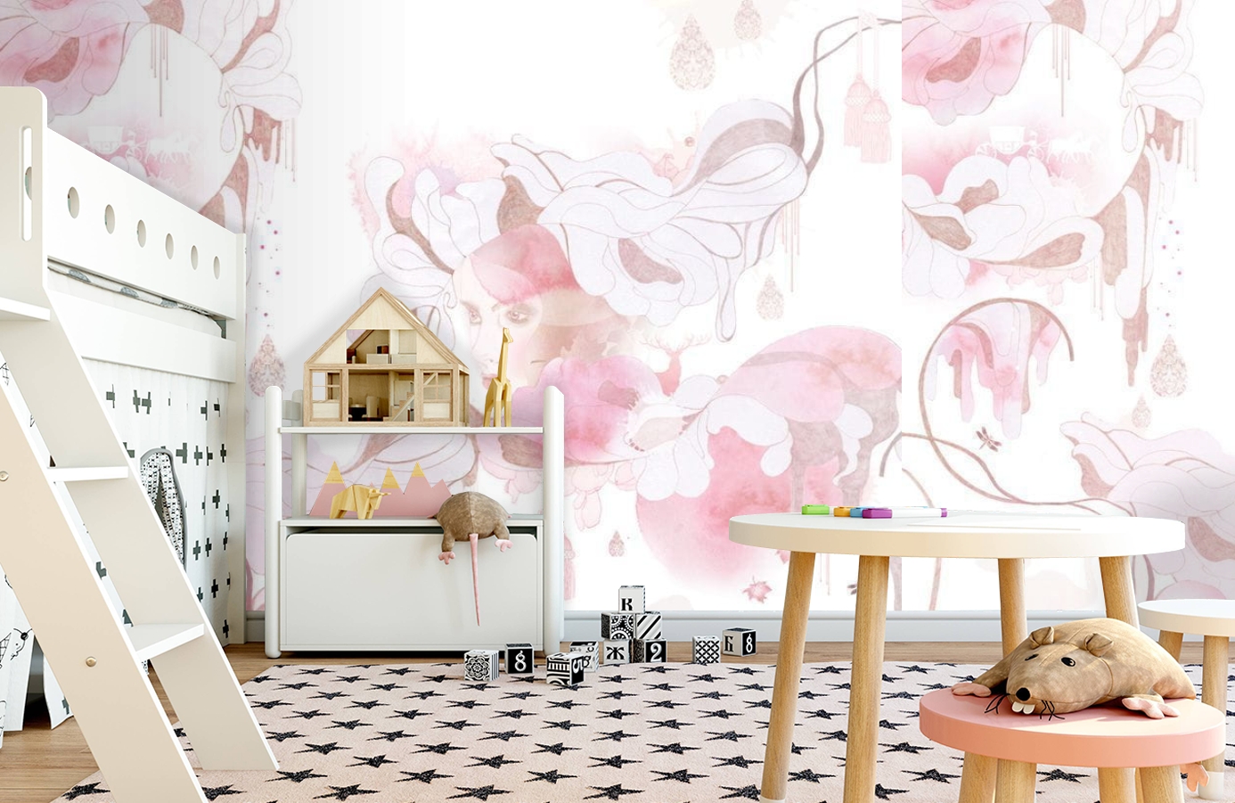 Обои P030301-6 фото в интерьере детская