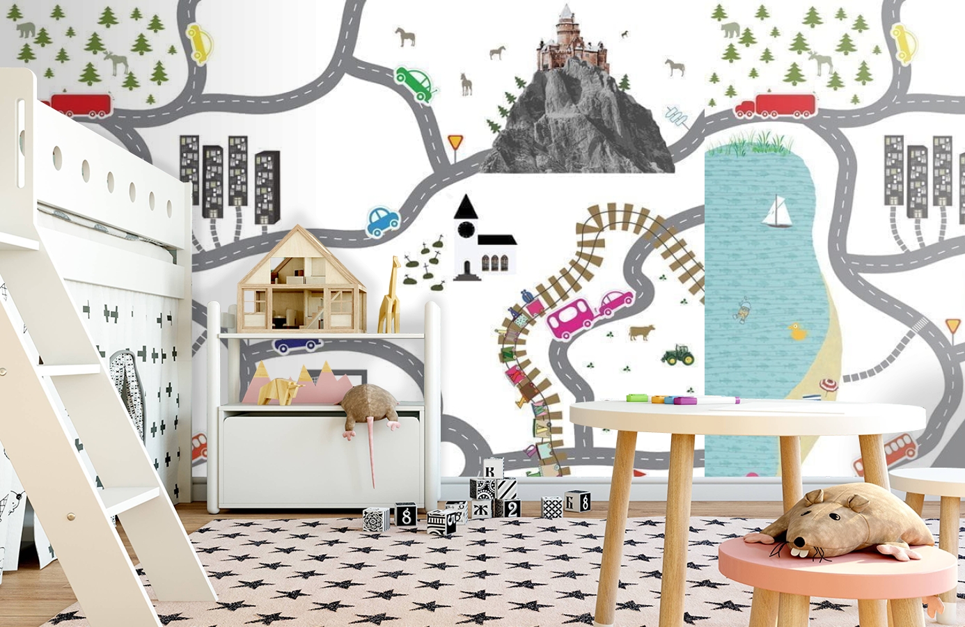 Обои P121002-6 фото в интерьере детская