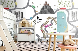 Обои P121002-6 фото в интерьере детская превью