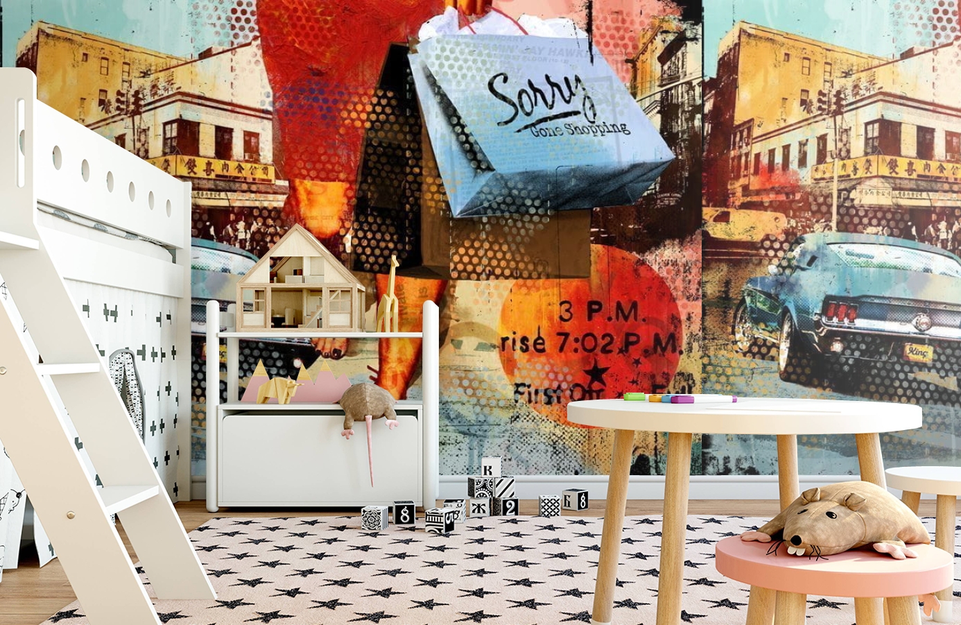 Обои P141801-6 фото в интерьере детская