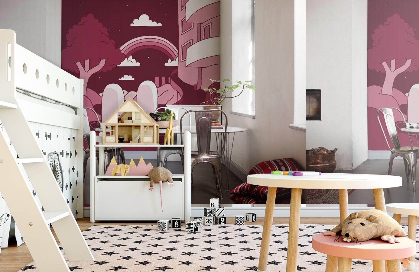 Обои P202201-6 фото в интерьере детская