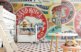 Обои F25.0001.A01 STAMPS A-01 фото в интерьере детская превью