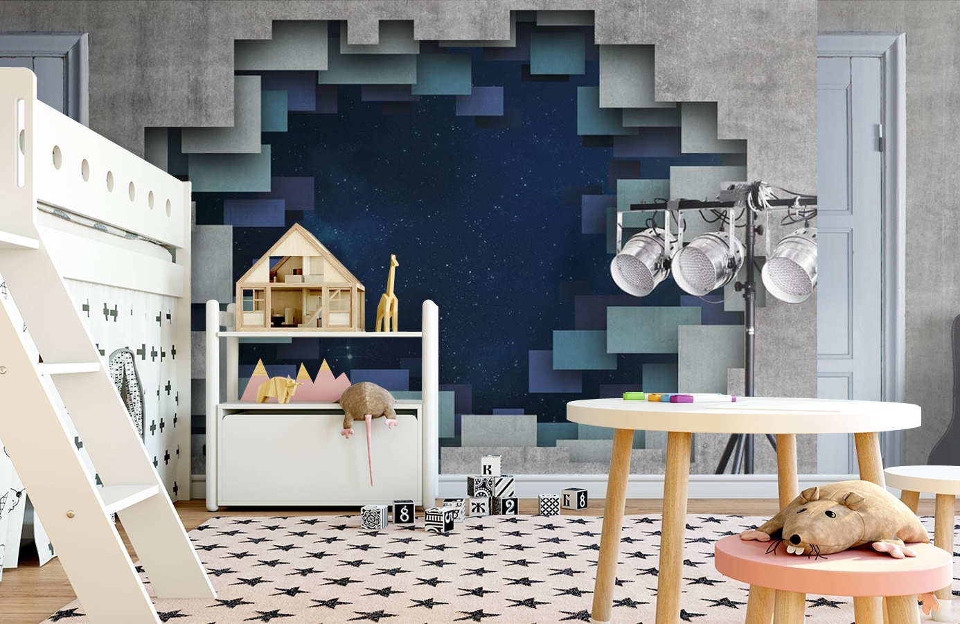Обои P200802-7 фото в интерьере детская