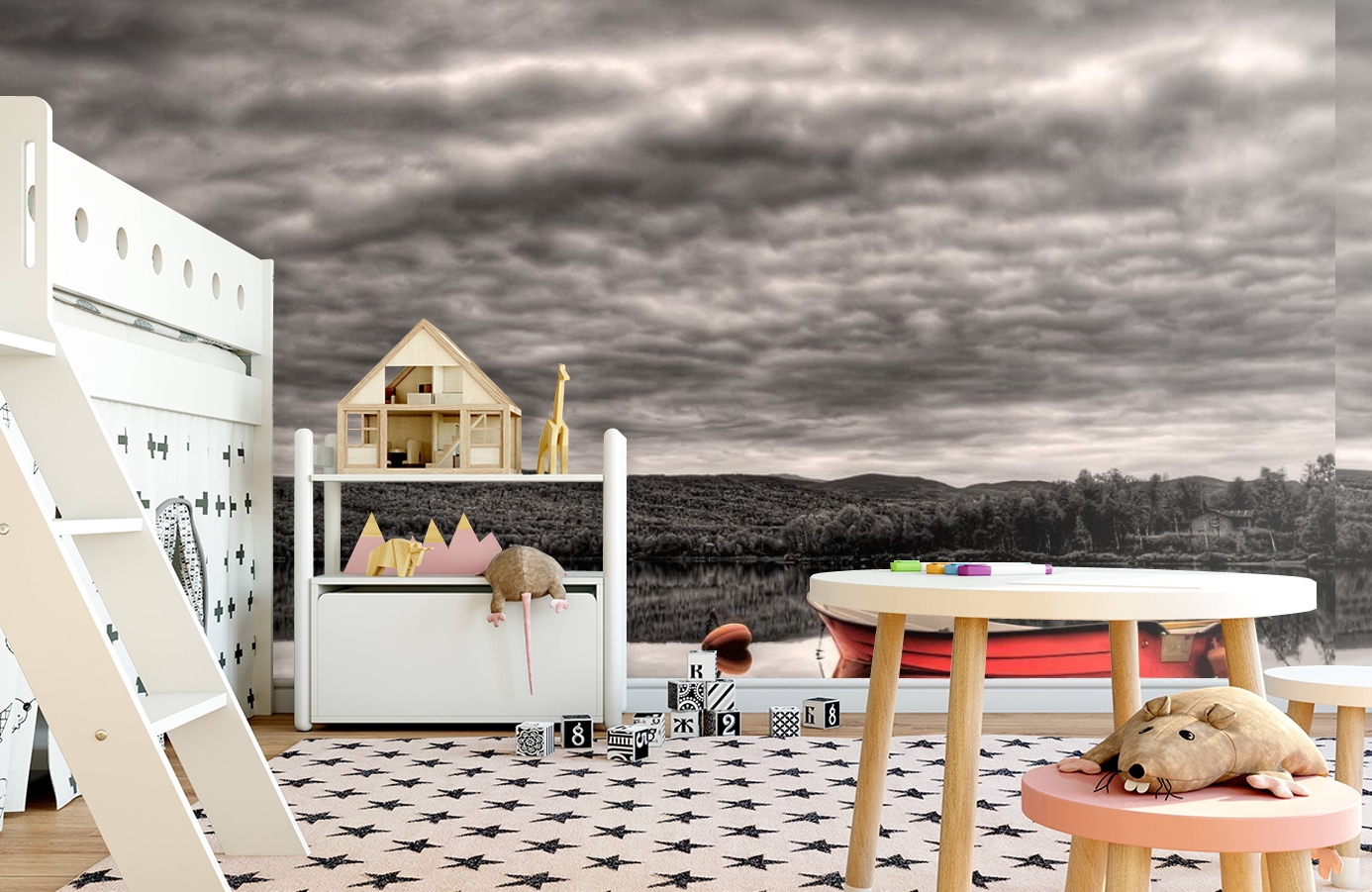 Обои P020201-8 фото в интерьере детская