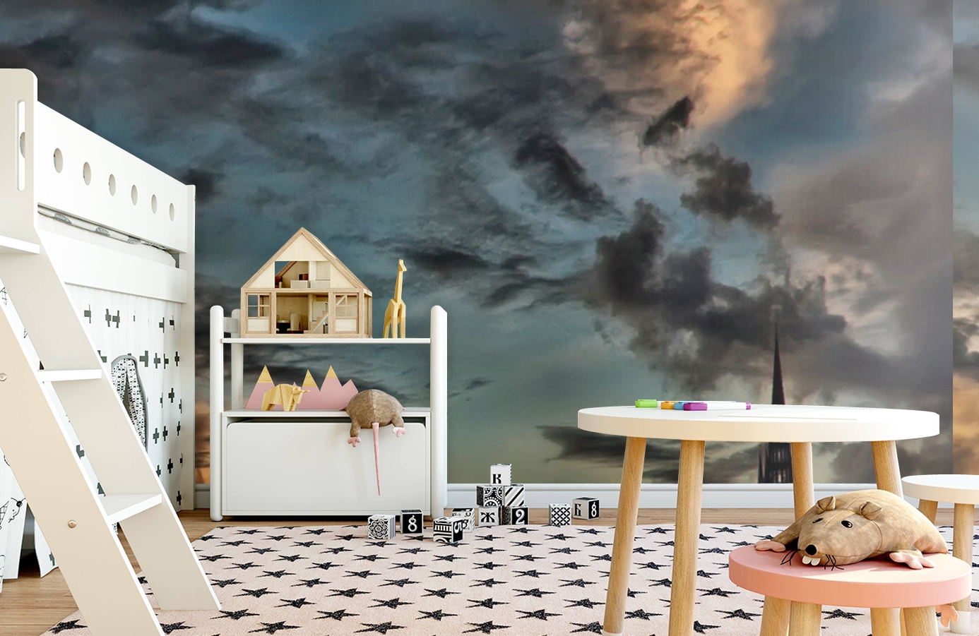 Обои P020701-8 фото в интерьере детская