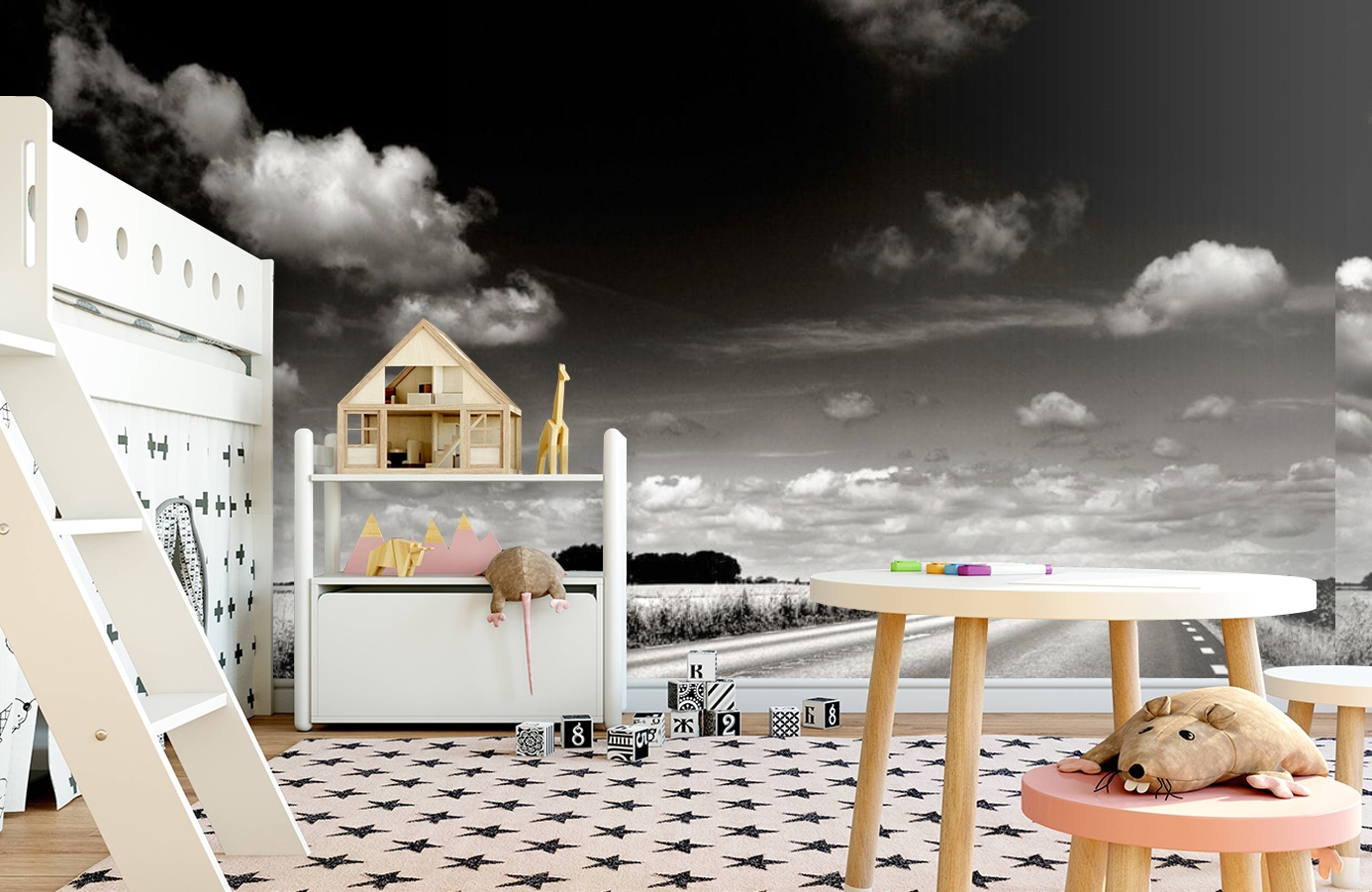 Обои P021001-8 фото в интерьере детская