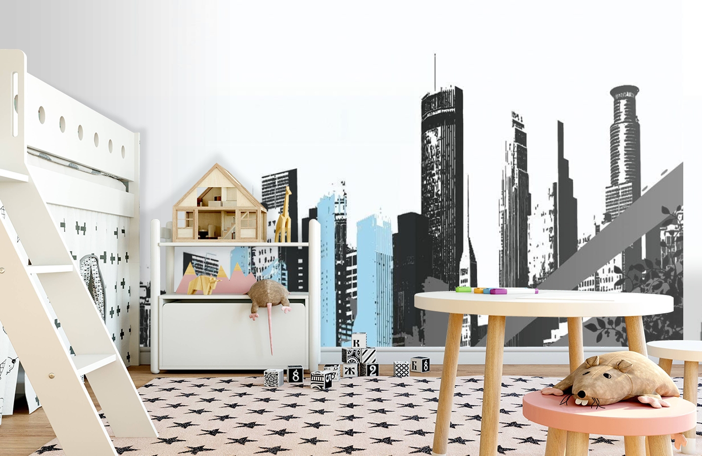 Обои P030701-8 фото в интерьере детская