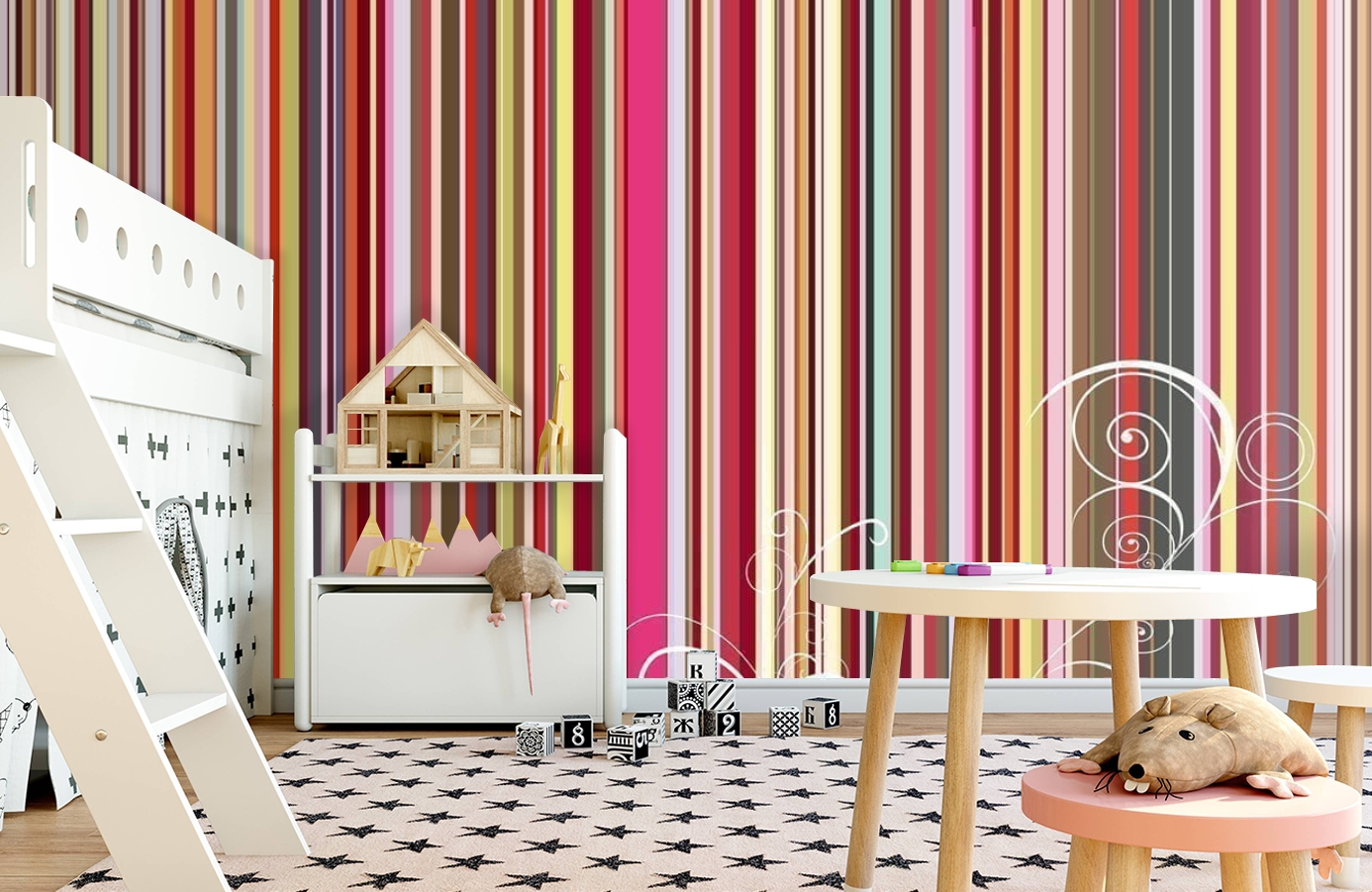 Обои P030901-8 фото в интерьере детская