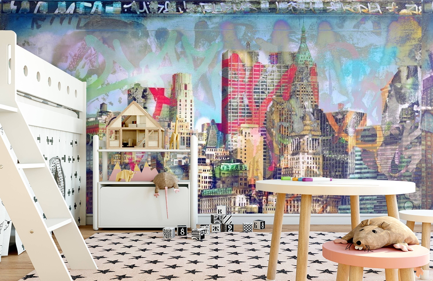 Обои P032002-8 фото в интерьере детская