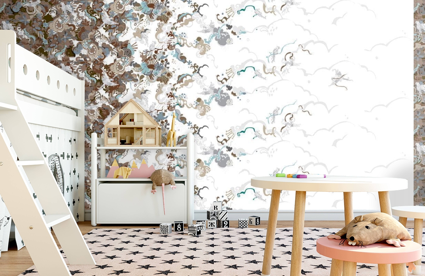 Обои P032302-8 фото в интерьере детская