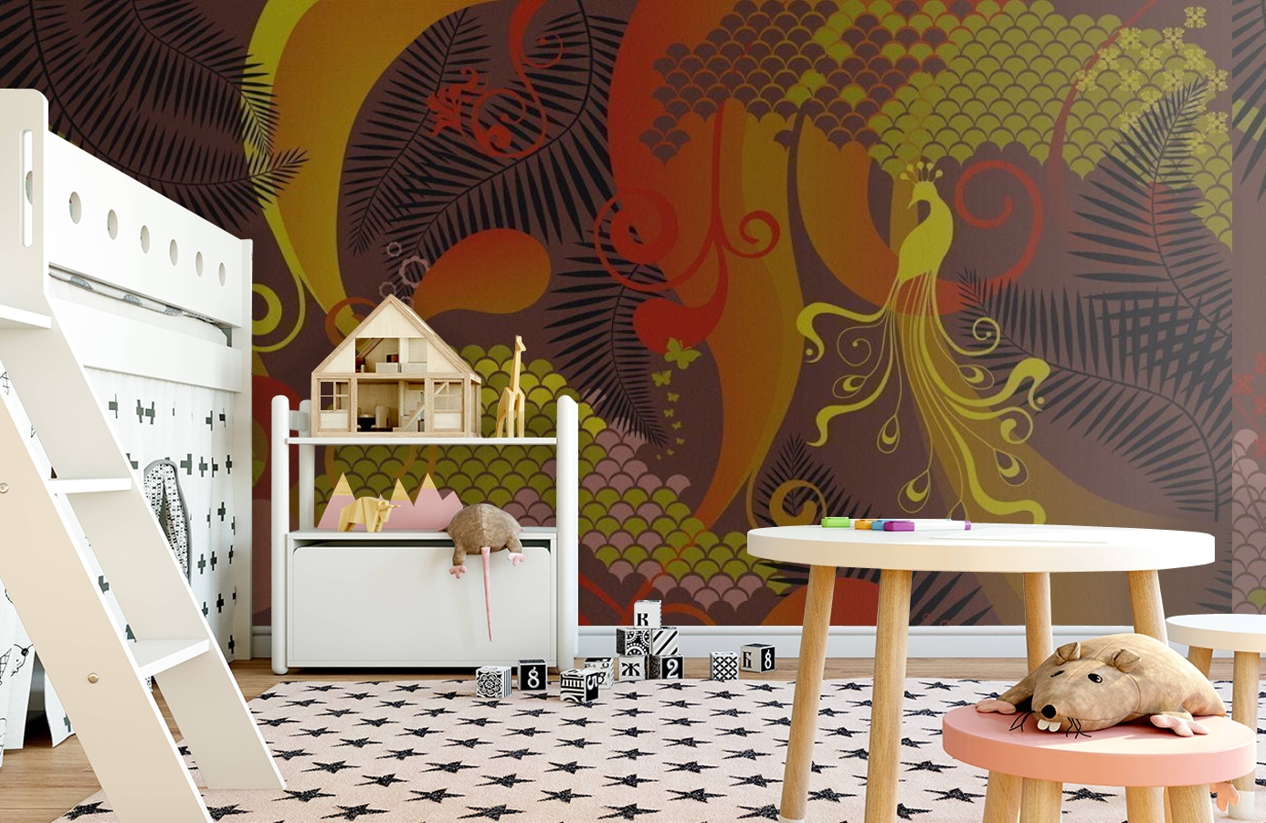 Обои P032501-8 фото в интерьере детская