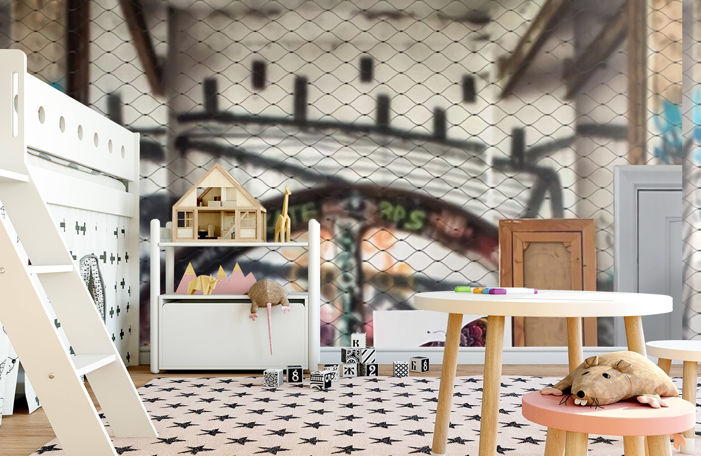 Обои P200901-8 фото в интерьере детская