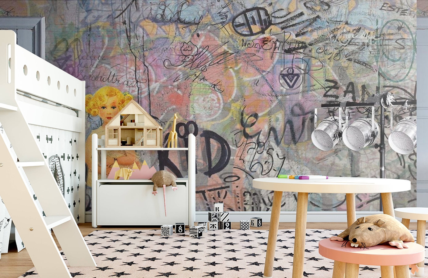 Обои P201801-8 фото в интерьере детская
