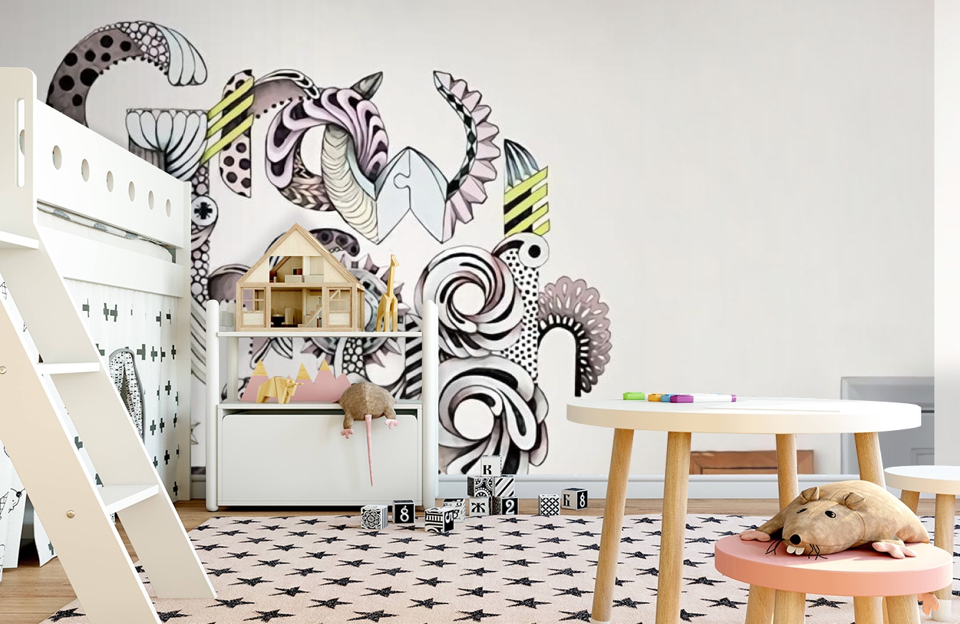 Обои P202401-8 фото в интерьере детская