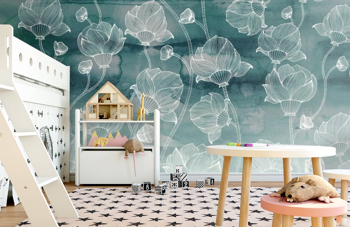 Обои P260201-10 фото в интерьере детская