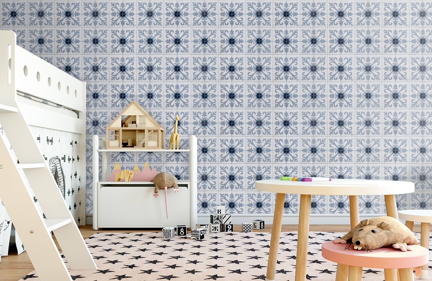 Обои 3000014 фото в интерьере детская