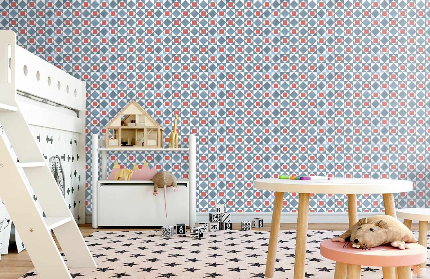 Обои 3000017 фото в интерьере детская