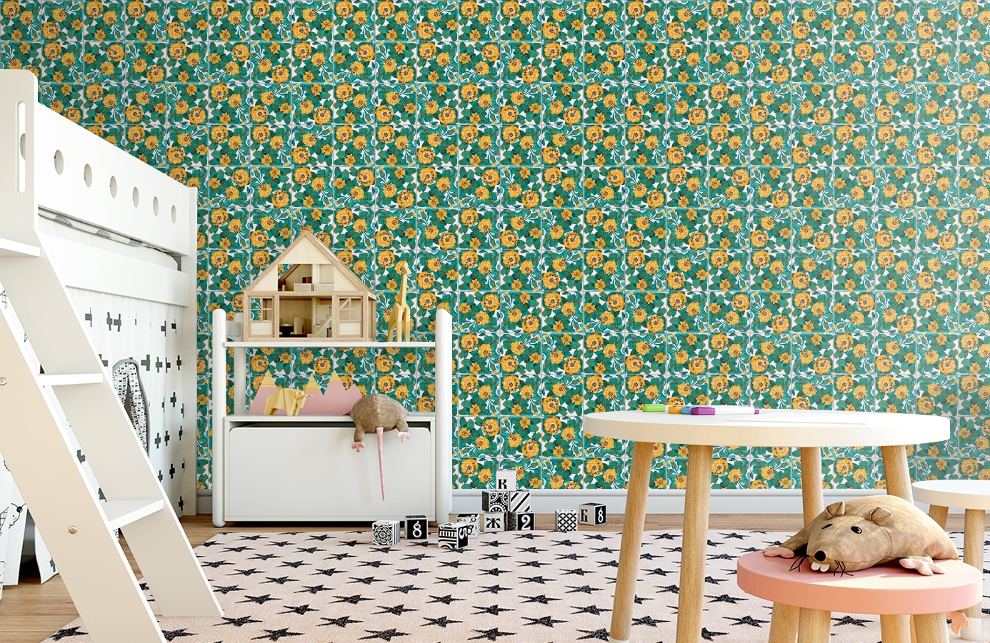 Обои 3000022 фото в интерьере детская