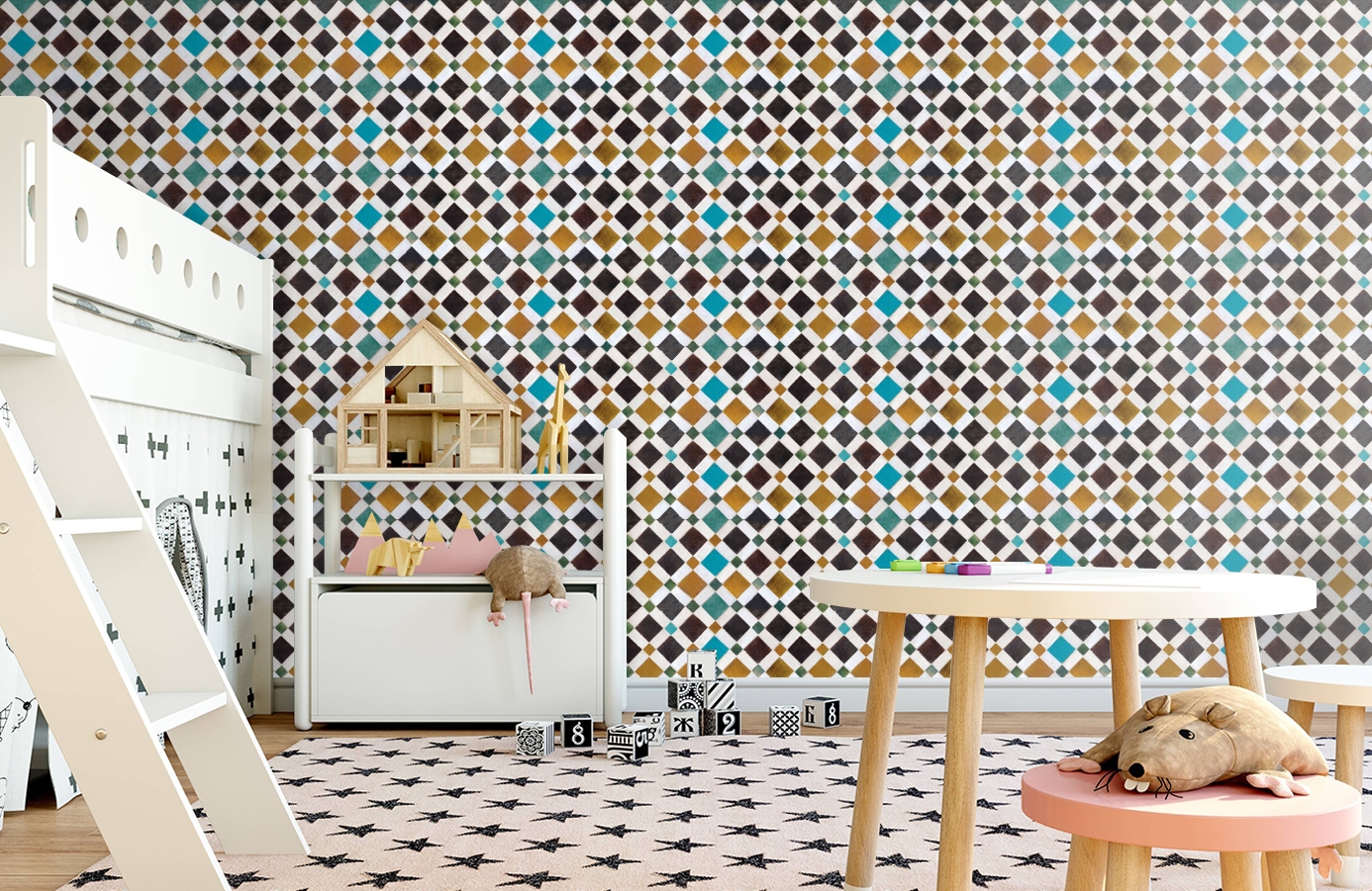 Обои 3000033 фото в интерьере детская