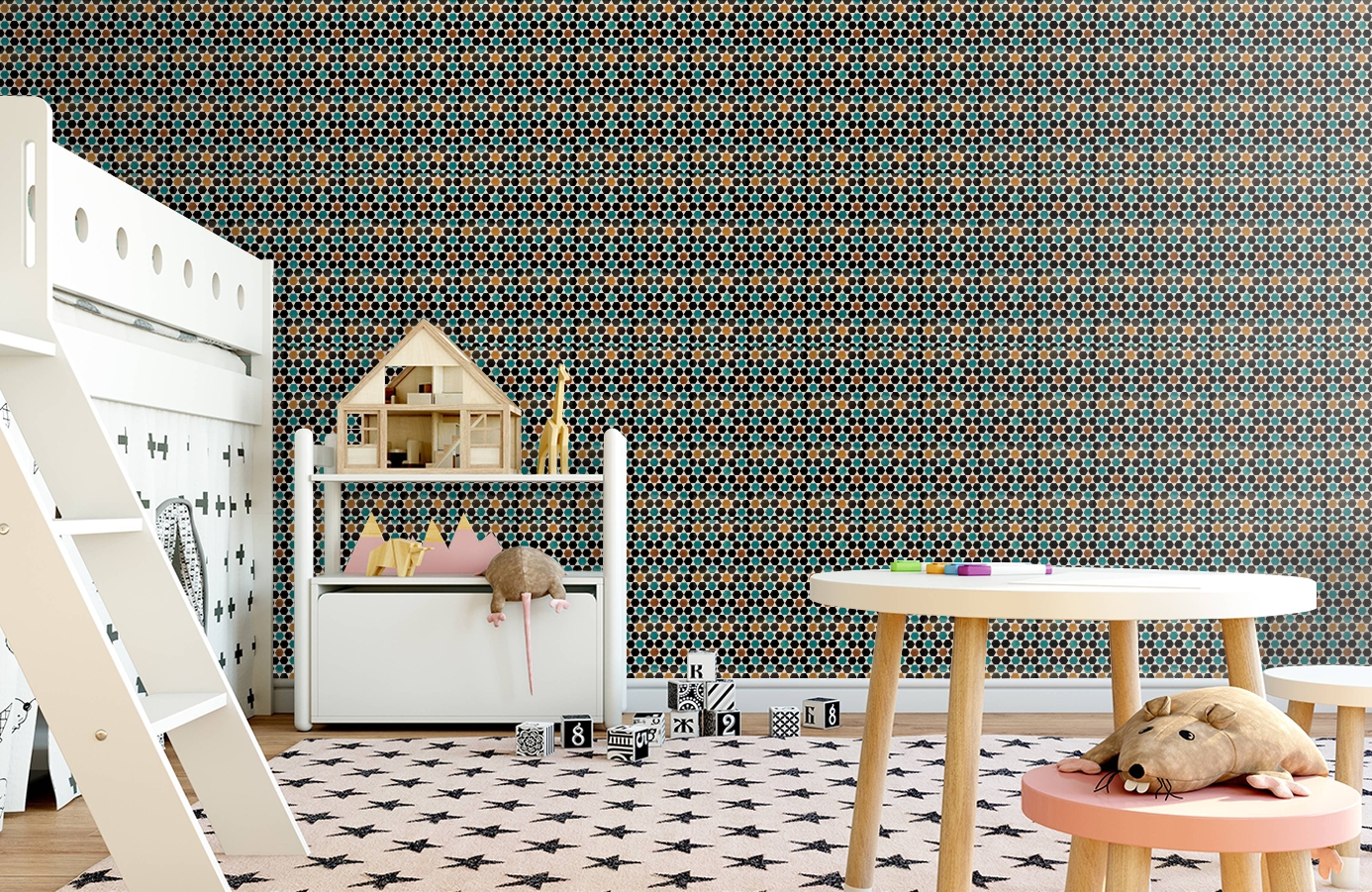 Обои 3000034 фото в интерьере детская