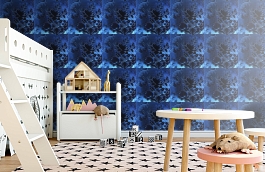 Обои 464 BLEU фото в интерьере детская превью